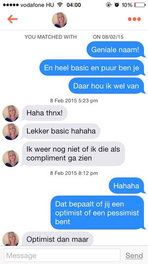 tinder gesprek beginnen met man|Voorbeeld Tinder Gesprek: 10 Chat Tips (+10。